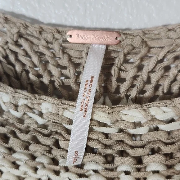 Free People Desert Moon Striped Long Sleeve Loose Ribbon Yarn Knit Sweater S - Picture 4 of 13